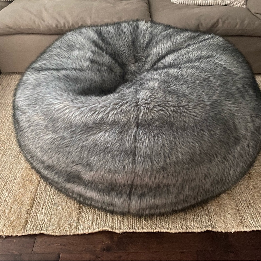 RH Fur Ottoman/ BeanBag Chair insert not included